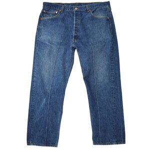 Levi's 501 Jeans Size 40 x 30 Dark Denim Vintage Style Button Fly Original Fit